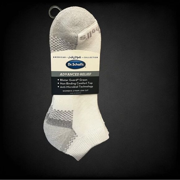 New with Tags Dr Scholls Womens Low Cut Socks Advanced Relief 2-Pair - Picture 1 of 5